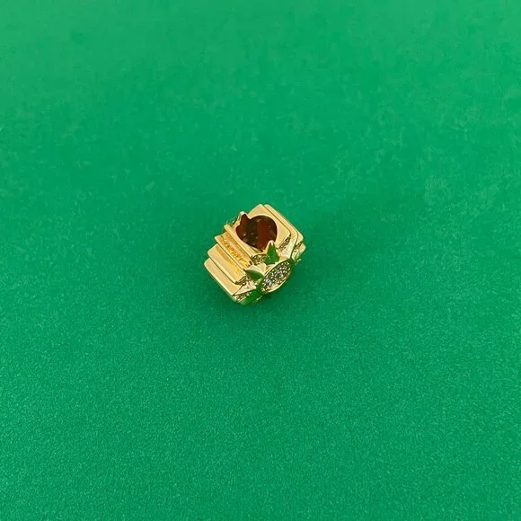 Pandora Golden Sun Charm Ale S925 Silver Sparkling Charm - Picture 4 of 5